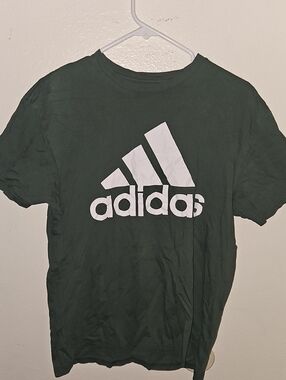 Adidas Men's Dark Green Logo Tee